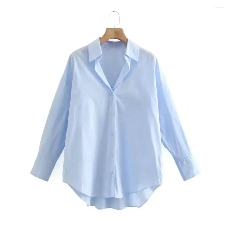 Camicette da donna a petto single camicia camicia girare girare molla molla autunno top top a maniche lunghe color camicetta sciolta di signore da donna abbigliamento da lavoro