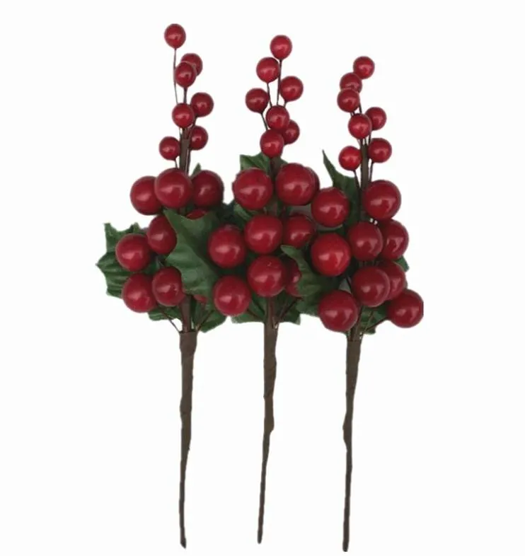 2018 New Design 75 inch Artificial Bright Red Berry Holly Pick For Christmas Decorating 75pcs4561200