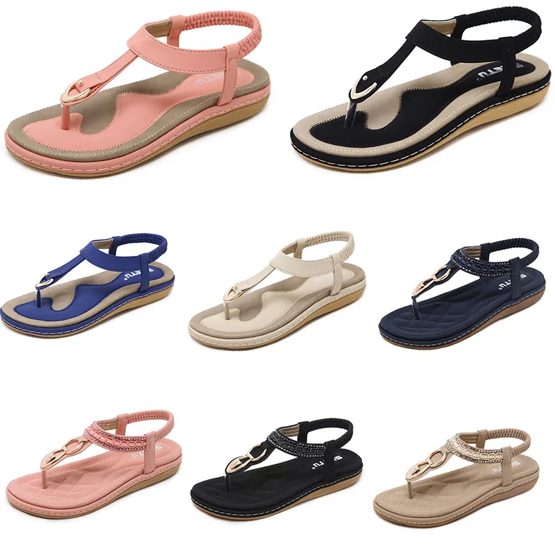 Chaussures basses d'été 2024, sandales à talons pour femmes, Surface en maille, loisirs maman noir blanc, grande taille 35-42 J31 GAI 104