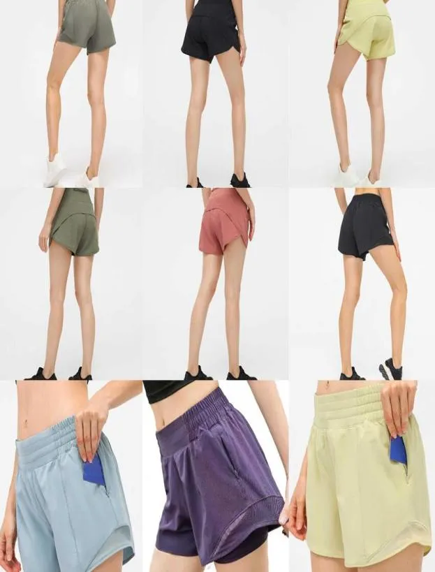 lemens 2021 femmes 33 shorts de yoga pantalons poche séchage rapide tenue de sport tenue de sport de haute qualité robes d'été taille élastique4551563