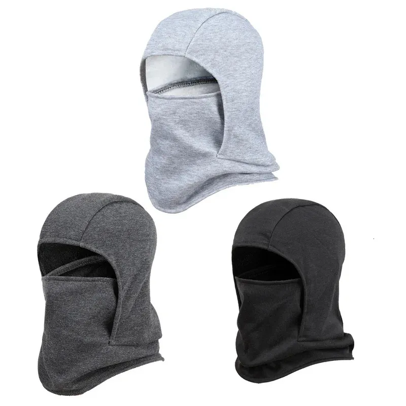 Fashion Hat Polar Coral Fleece Winter Men Face Mask Neck Beanies Thermal Head Cover Tactical Military Sports Sharf Ski Warm 240226