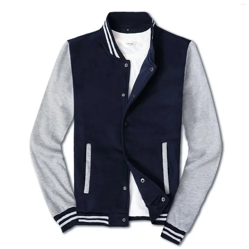 Vestes pour hommes Casual Sport Baseball Veste Poches Revers Cardigan extérieur Snap Fermeture Hommes Printemps Automne Mode Pull Streetwear