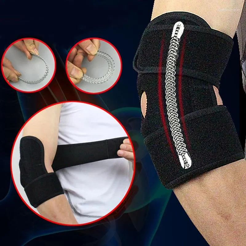 Knee Pads 1 Piece Adjustable Elbow Support With Strong Spring Protector For Basketball Weightlifting Arm Brace