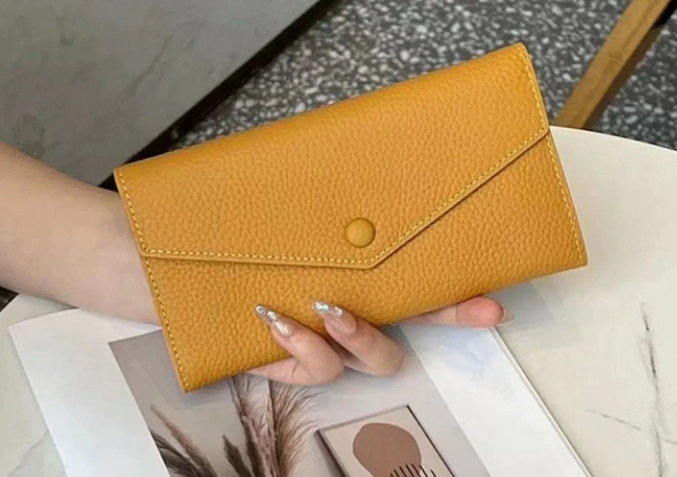 ✓ DHgate 맞춤형 숙녀 지갑 봉투 스타일, 새겨진 남성 지갑, 가죽 캔버스 신용 카드 홀더 독특한 포켓 디자인 | 신상품 지갑