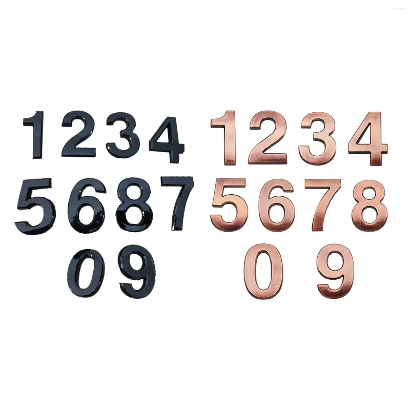 Decorative Figurines 10pcs Self Adhesive House Shop Door Plate Numbers Stickers Outdoor Signs