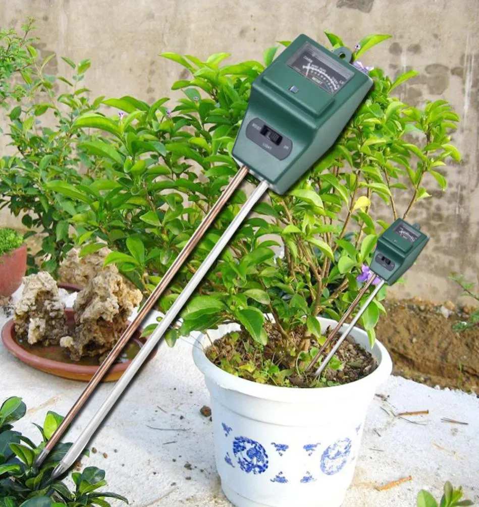 Neue Ankunft 3 in 1 PH Tester Boden Detektor Wasser Feuchtigkeit feuchtigkeit Licht Test Meter Sensor für Garten Pflanze Blume4561444