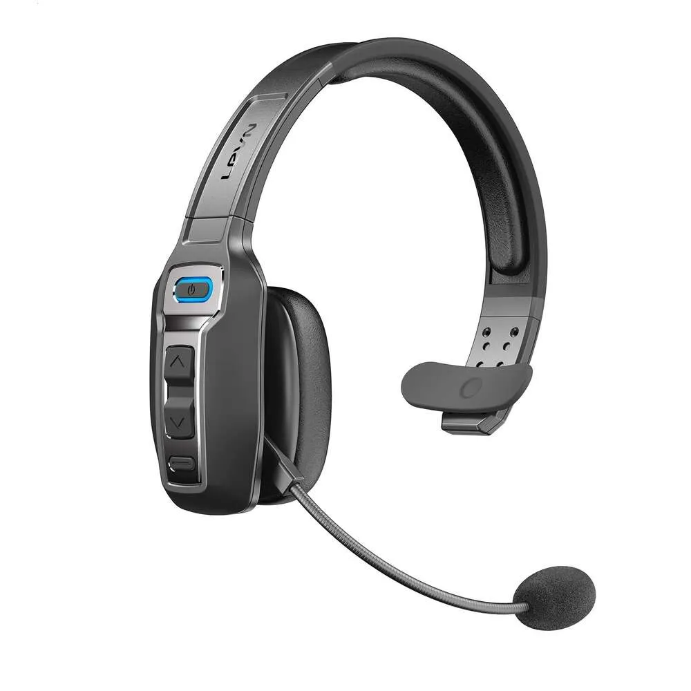 Draadloze Bluetooth-headset met AI-ruisonderdrukkende dempknop, oortelefoon 60 uur werktijd