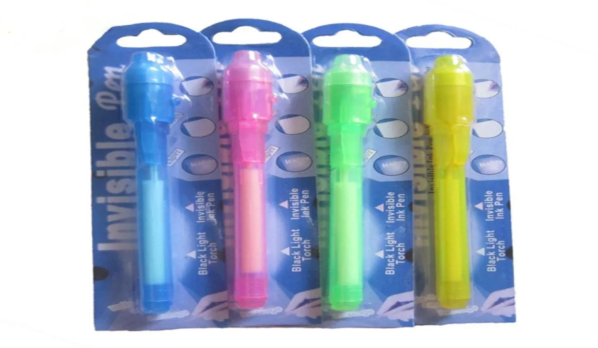Pack de cartes blister individuelles pour chaque stylo UV à lumière noire avec lumières ultraviolettes Stylos multifonctions à encre invisible avec vente au détail P4758771