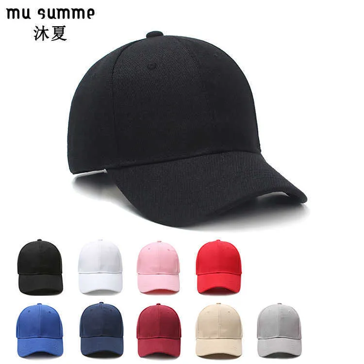 Solid hat spring and summer black mens sunshade baseball cap Korean curved brim cap childrens fashion