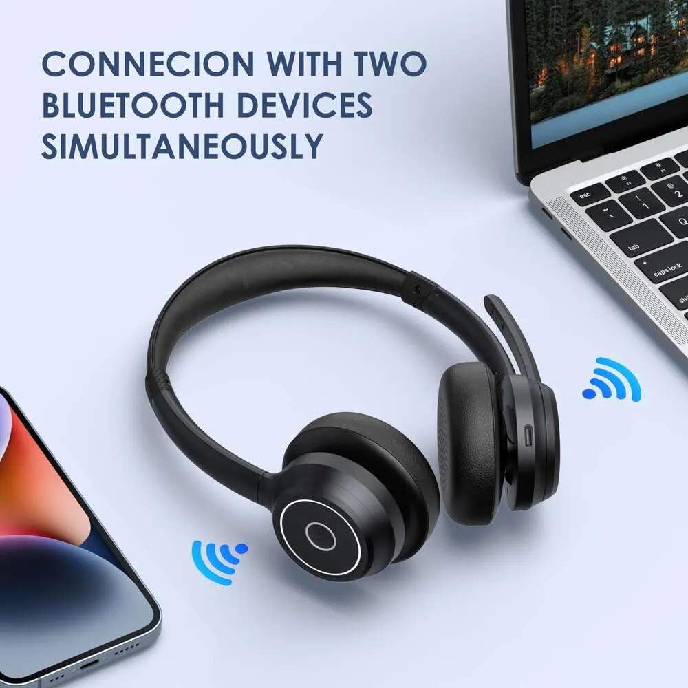 Wireless Noise Cancelling Bluetooth Headset iPhone and Computers