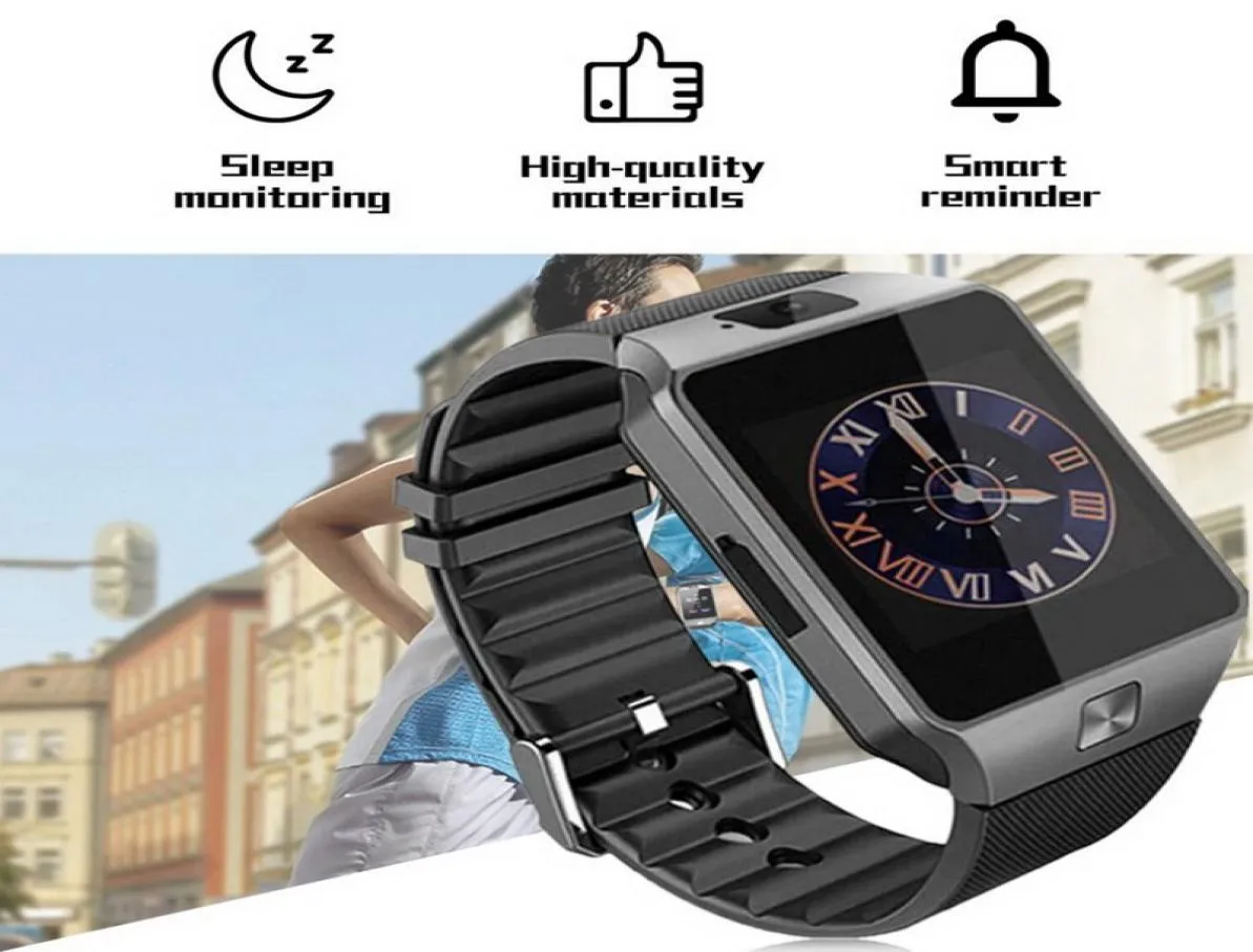 Smartwatch DZ09 Akıllı İzleme Desteği TF Kart Sim Kamera Sport Bluetooth Samsung Huawei Xiaomi Android Phone8550300