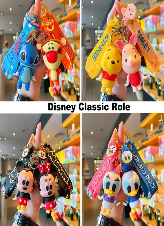 Accessoires de dessin animé PVC poupée porte-clés mignon sac pendentif personnalité décorative bébé sac décor cadeau de noël belle souris Style2561484