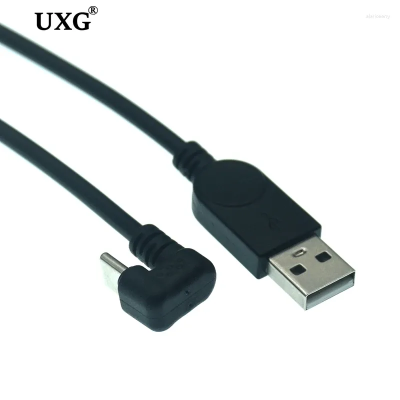 Grau acima de ângulo tipo-c USB-C macho em forma de u para usb uma extensão de transmissão de dados cabo de sincronização de carregamento 30cm 1.5m