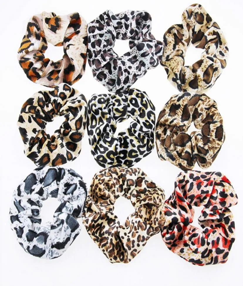 Bandeaux léopard élastiques en velours à pois, bandeau en caoutchouc, attaches pour cheveux, anneau pour filles, porte-queue de cheval, accessoires de mode pour cheveux, 12 couleurs 1682688