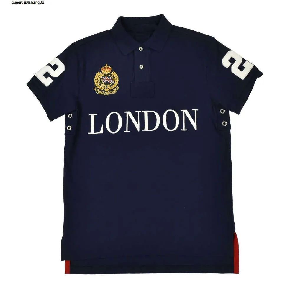 Herenpolo's Hoge kwaliteit stadsontwerperpolo's Shirts Herenborduurwerk Katoen Londen Marine Toronto New York Mode Casual polo t