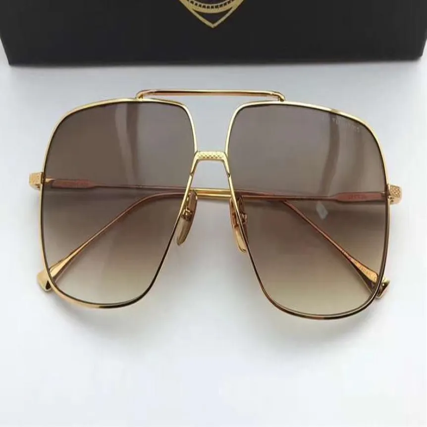 Cool Square Pilot Sunglasses for Men Gold Brown Gradient Sunglasses Driving Glasses Eyewear New with Box331t