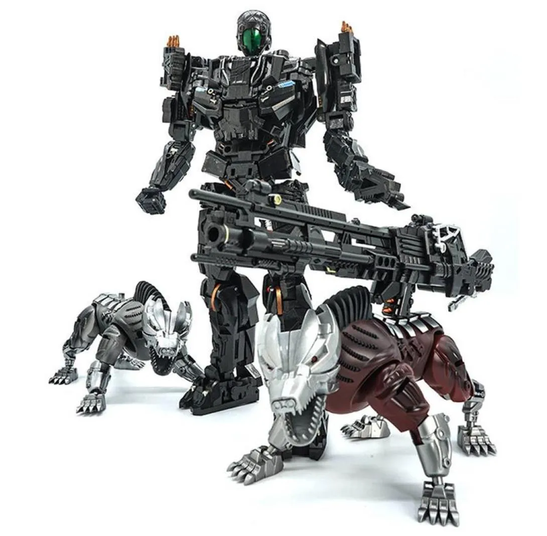 Trasformazione Lockdown VT01 VT01 Steeljaw Lega di metallo KO Action Figure Robot Giocattolo VISIVO con due cani Deformazione Giocattoli Regali 2012723501