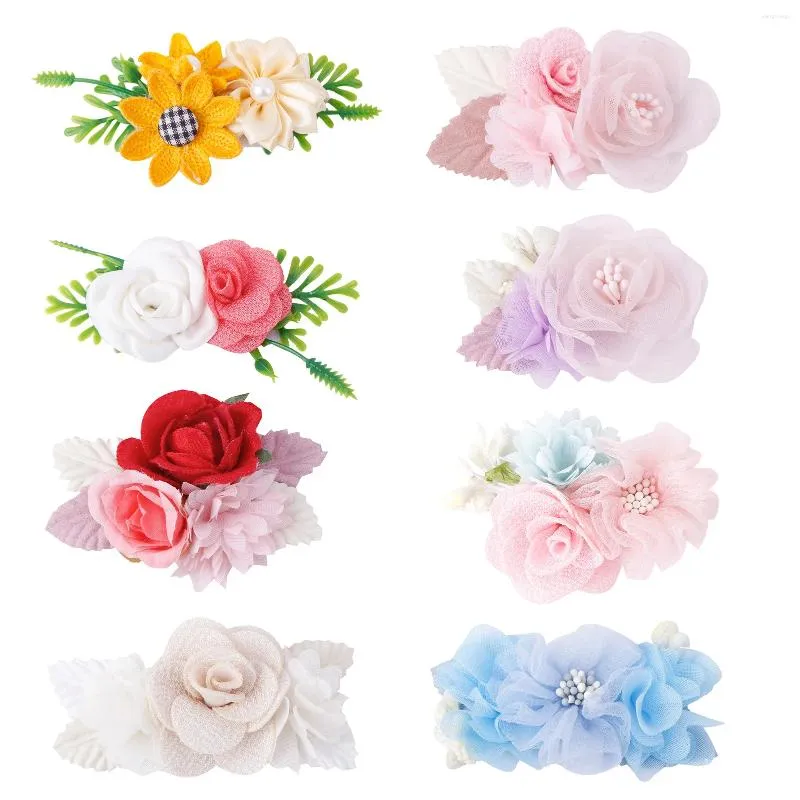 Acessórios de cabelo meninas flor menina bonito hairpin rosa simulação cabeça princesa selvagem fresco natural clipe crianças headwear