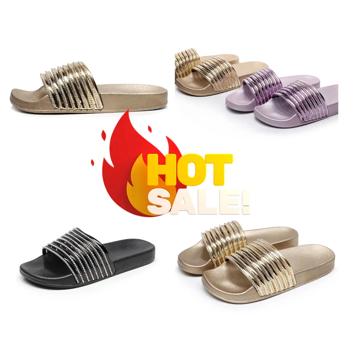 Topkwaliteit Nieuwe Gai Designer Dames Sandalen voor damesglaasjes gewatteerd platform Summer Beach Slipper