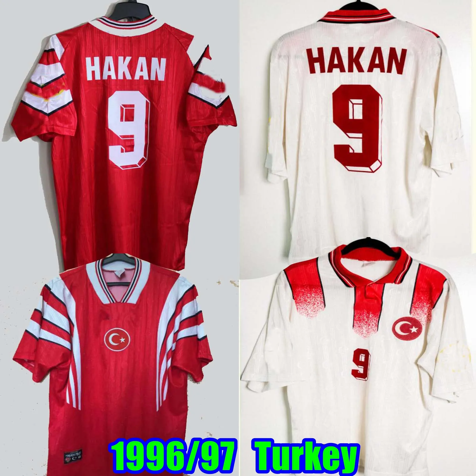 1996 97 Turkey Home away Jersey 1996 1997 Turkey Hakan 9 Football jersey