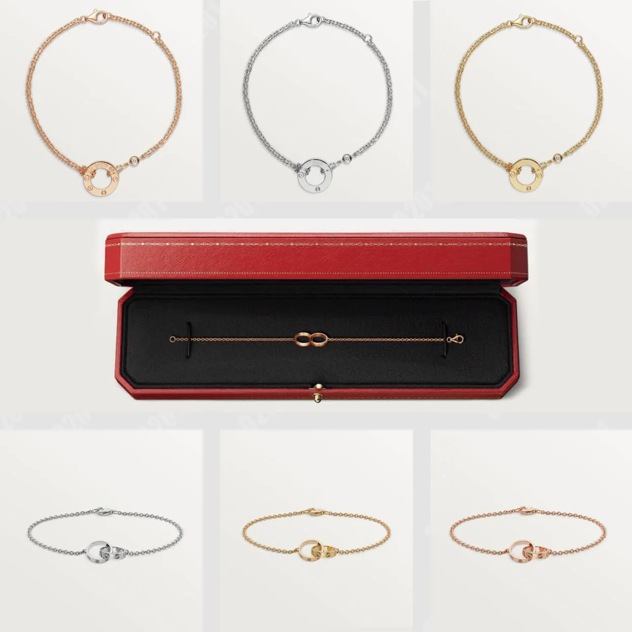 Designer Fashion LOVE18 K Gold Diamond Chain Bracelet for Women Kaya