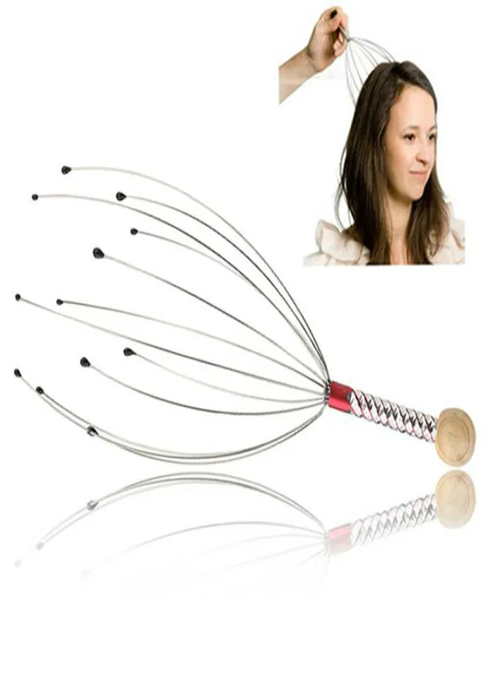 Handkopf-Kopfhautmassagegerät, Fingerkratzer aus Stahl für tiefe Entspannung, Haarstimulation und Stressabbau. Kopfmassagegerät Scratc6866921