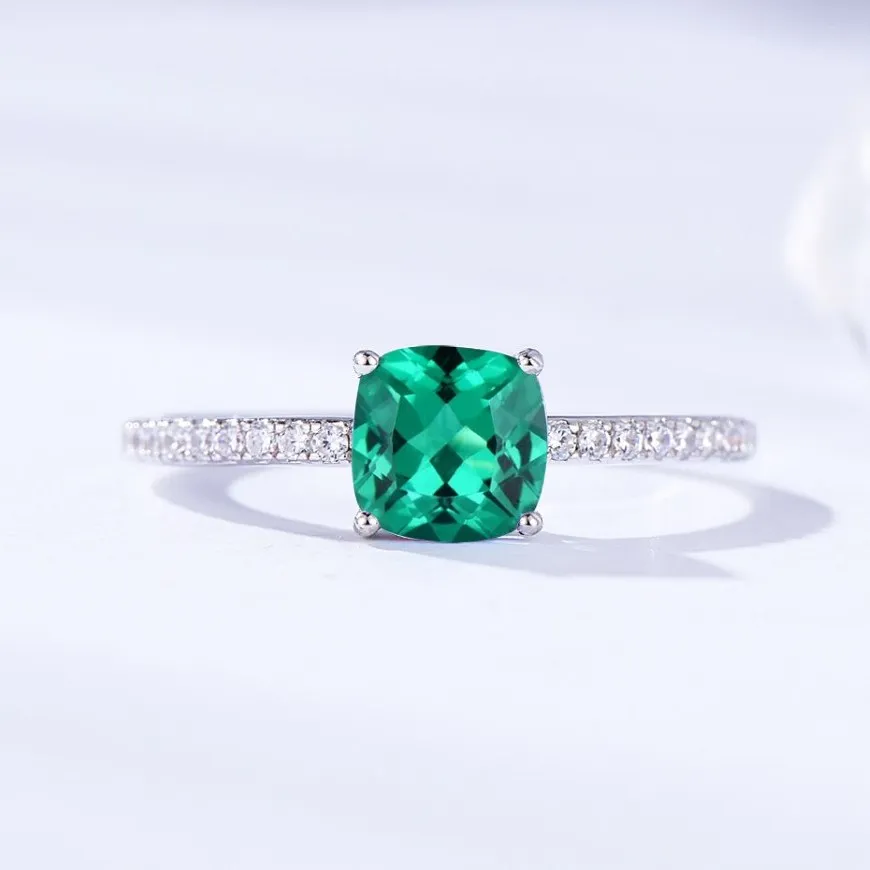 Anéis de pedras preciosas diásporo para mulheres meninas sólido 925 prata esterlina casamento noivado topázio esmeralda safira ring199g