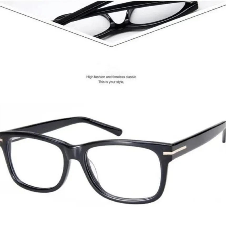 Montura de gafas de estilo unisex 54-18-145 Borde completo de tabla pura importada para anteojos recetados, estuche completo entero 293w