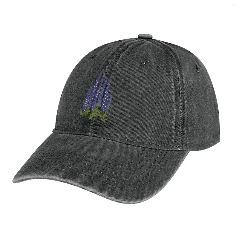 Berets Larkspurs Rysunek - Larkspur Bluebell Floral Ilustration