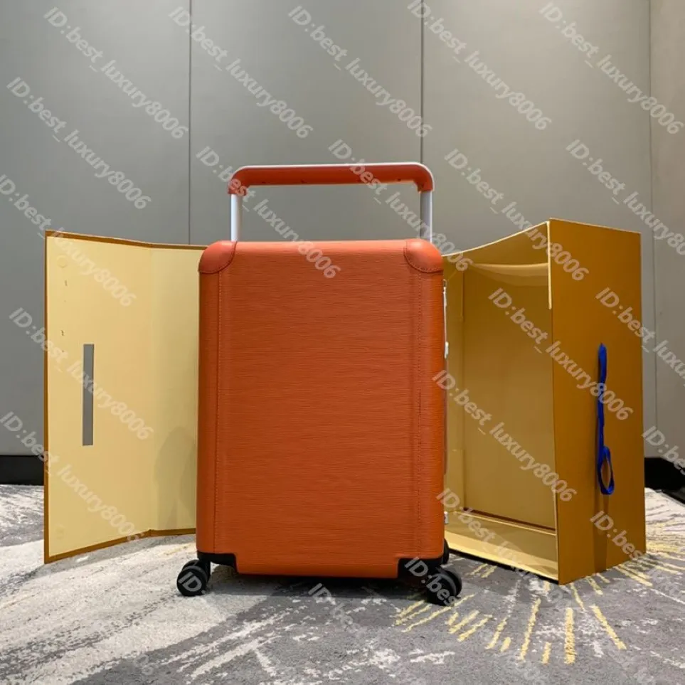 10a marca de luxo caixa de embarque designer mala high-end couro genuíno pull rod caixa saco armazenamento grande capacidade lazer viagem ro256x