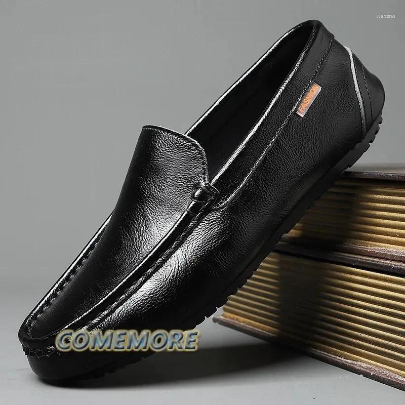 Casual Schuhe Männer Boot Business Atmungsaktive Herren Loafer Mokassins Flache Leder Schuhe Slip Auf Rutschfeste Sommer 2024