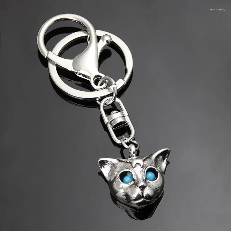 Keychains Metal Keychain Leopard Key Ring Animal Chains Souvenir Gifts For Women Men Handbag Accessorie Car Keys Simple Punk Jewelry