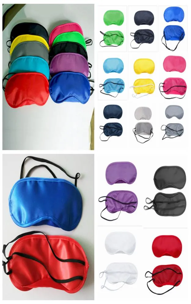 Slapende Oogmasker 13 Kleuren Polyester Oogbedekking Ademende Schaduw Slaapmasker Reizen Ooglapje Slaapmasker AAA14276385978