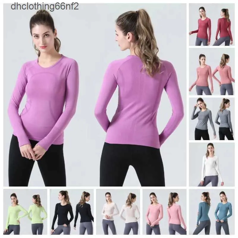 Yoga Align Effen LU-07 Lange kleur Naakt Sport Vormgeven Taille Strak Fiess Los Joggen Sportkleding Dames Hoge kwaliteit Korte mouwen 2024 Nieuwe slijtage 6ZJO