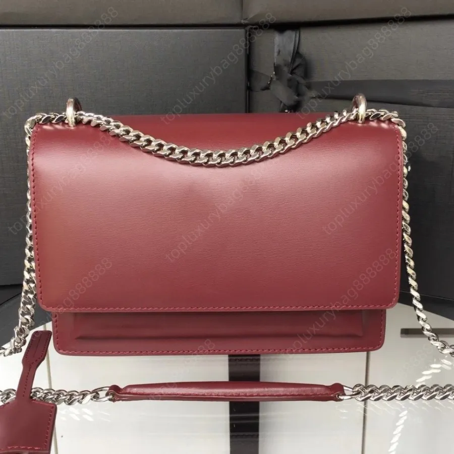 Bolsa de ombro de alta qualidade sacos crossbody 22cm couro palito impressão saco de órgão de corrente saco de mensageiro bolsa de moda bolsa de designer de alta qualidade embalagem de caixa de presente