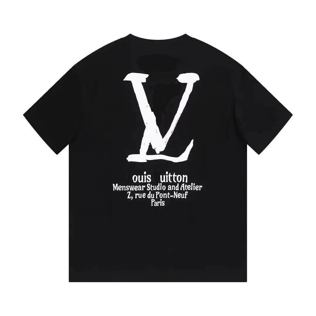 Męski projektantka damska Louies Vuttion Designer T-shirt luźna duża koszulka 2024 Nowa moda wysokiej jakości koszulka sportowa płatki mody i jesień