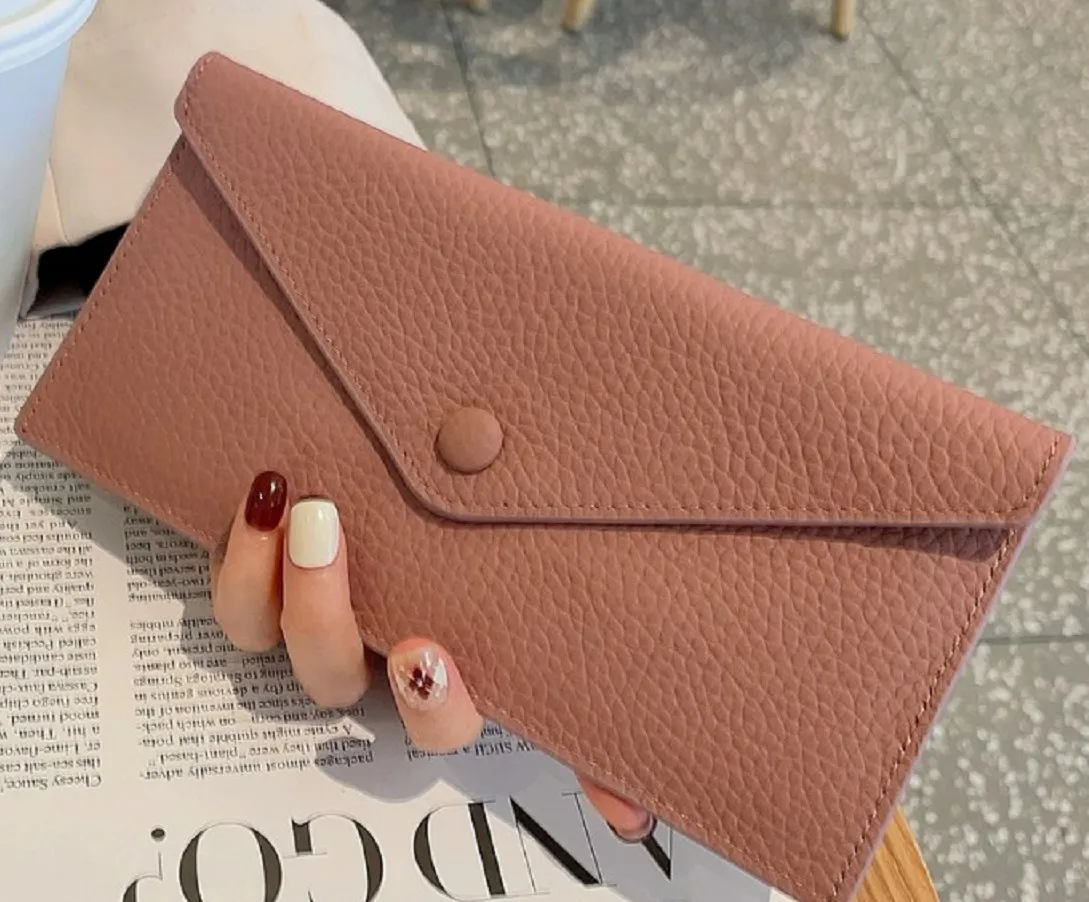 ✓ DHgate 맞춤형 숙녀 지갑 봉투 스타일, 새겨진 남성 지갑, 가죽 캔버스 신용 카드 홀더 독특한 포켓 디자인 | 신상품 지갑