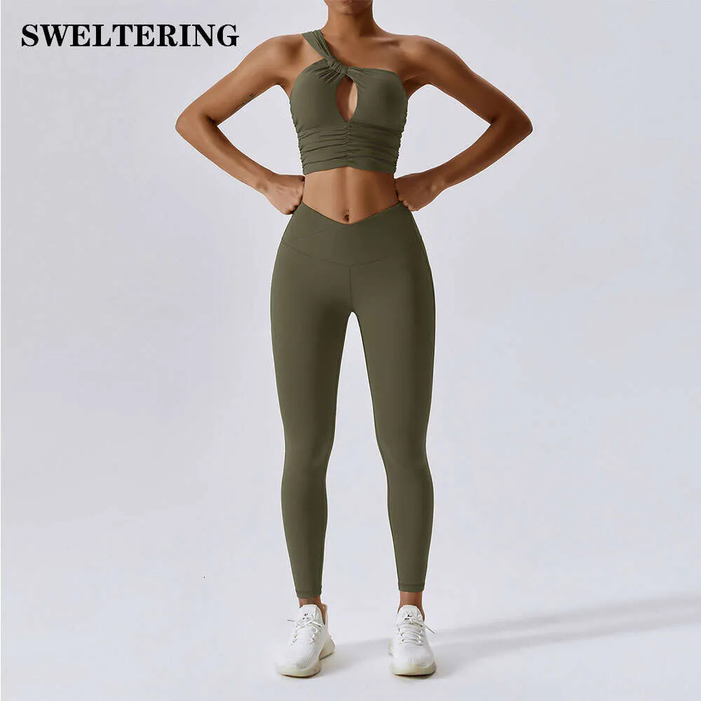 Lu Align Lemon 2piece Gym Yoga Set Women Tracksuits Sportswear Outfits Workout Long Sleeve Fiess Bra Shorts for Female Sports Leggings Suit