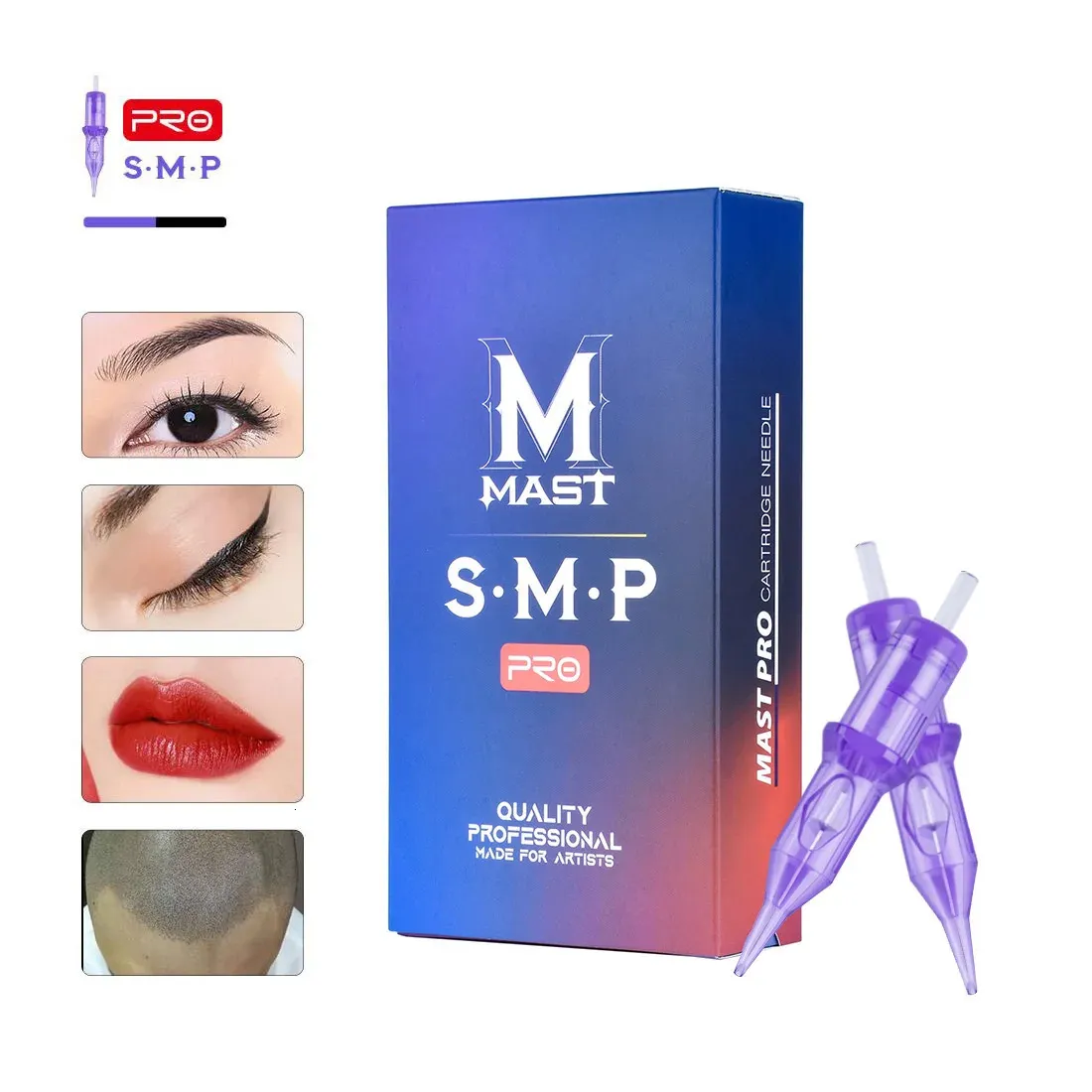 Mast Tattoo PRO Permanente Cartridge Tattoo Naalden Micropigmentatie Make-Up Wenkbrauwen Eyelinver Lippen Microblading 240219