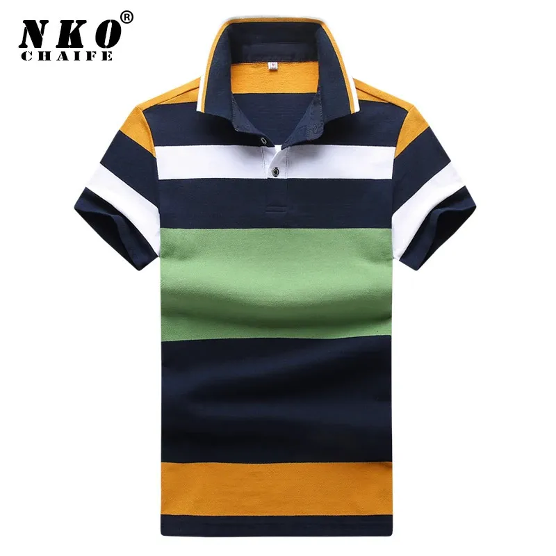 CHAIFENKO hommes été rayé Polo mode décontracté coton à manches courtes Polo hommes de haute qualité marque Polo hommes 240305