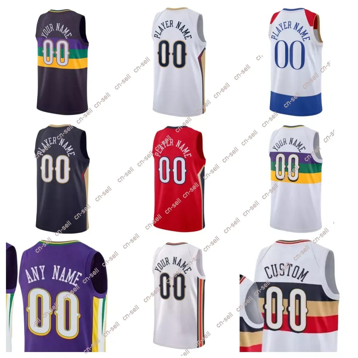 Männer Zion 1 Williamson Basketball-Trikots Brandon Ingram McCollum Jonas Valanciunas Herbert Jones Trey Murphy Alvarado City Custom Jersey