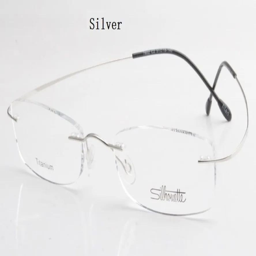 Luxury-brand Silhouette Titanium Rimless Optical Glasses Frame No Screw Prescription Eyeglasses With Bax 302F