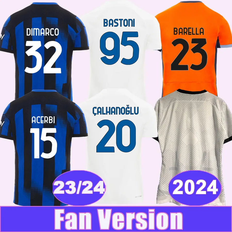 23 24 24 Lautaro Barella Męskie koszulki piłkarskie Thuram Acerbi J. Correa Calhanoglu Dimarco Frattesi Home Away 3rd 2024 Edycja specjalna