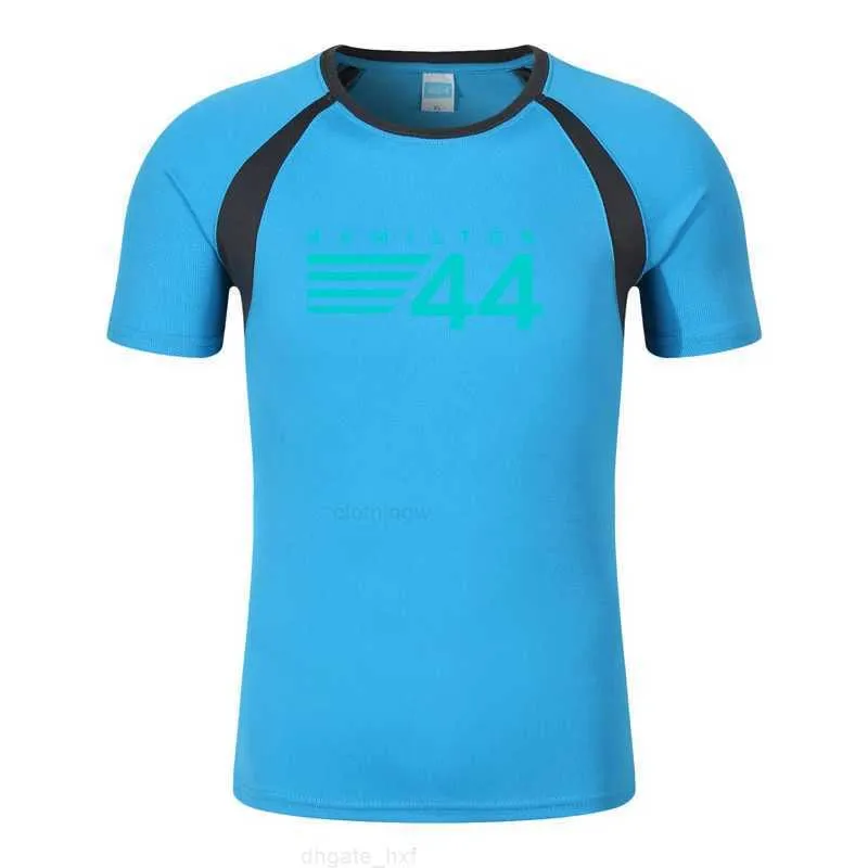 2022 Ny F1 -förare Lewis Hamilton Digital 44 Tryck bomull Mens Casual Solid Color Short Sleeve Summer High Quality T -shirt