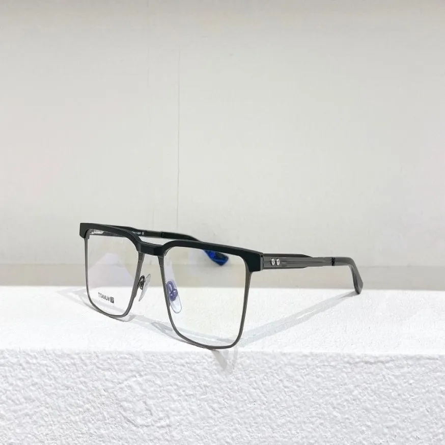 Senator Square Brillen Gunmetal Frame Heldere Lens 137 Heren Vintage Optische Volledige Frames Bril Mode Zonnebrillen Frames Brillen 223h
