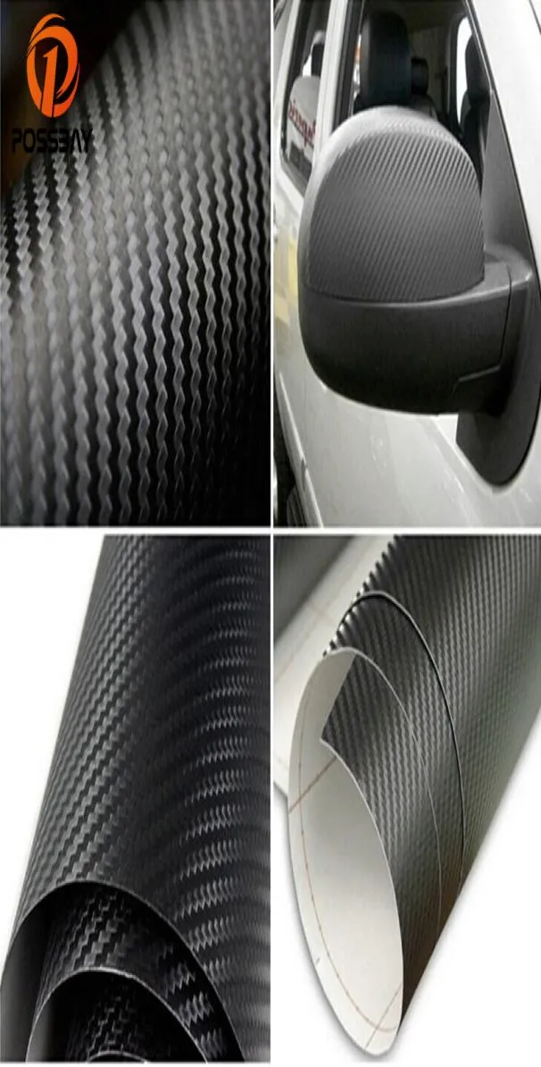 Adesivos de fibra de carbono para carro, folha de vinil, rolo de filme, decalques automáticos, 60x500cm, acessórios de estilo de carro e motocicleta 1387492