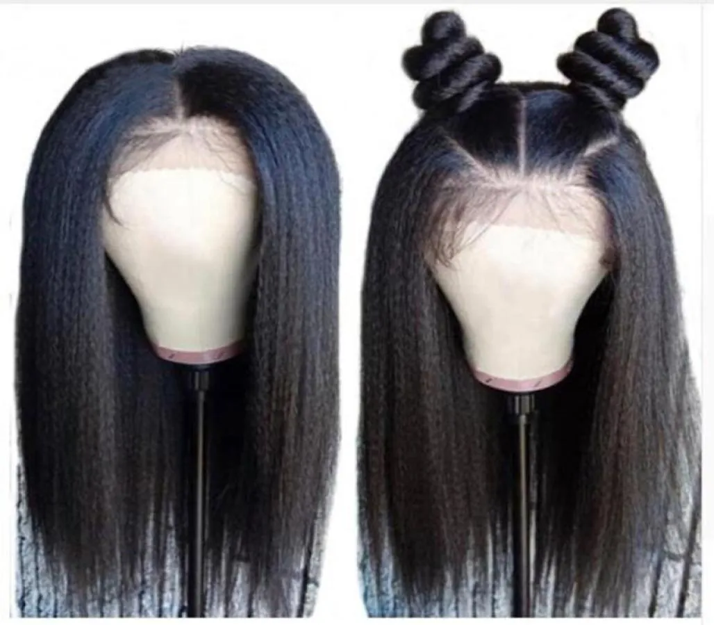 Pełne koronkowe peruki ludzkie włosy wcześniej wyrzucone z włosami dziecięcymi proste peruwiańskie remy ludzkie włosy Pełne koronkowe peruki dla czarnych kobiet3358239
