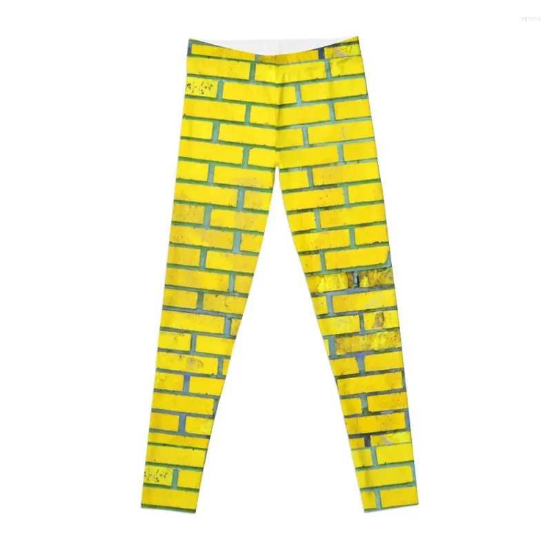 Aktywne spodnie żółte cegły legginsy siłowni Womans Push Up Fitness Women
