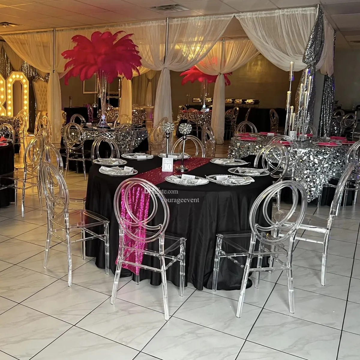 Salão de eventos de casamento festa plástico transparente sillas para eventos monobloco acrílico cristal resina clara cadeira phoenix