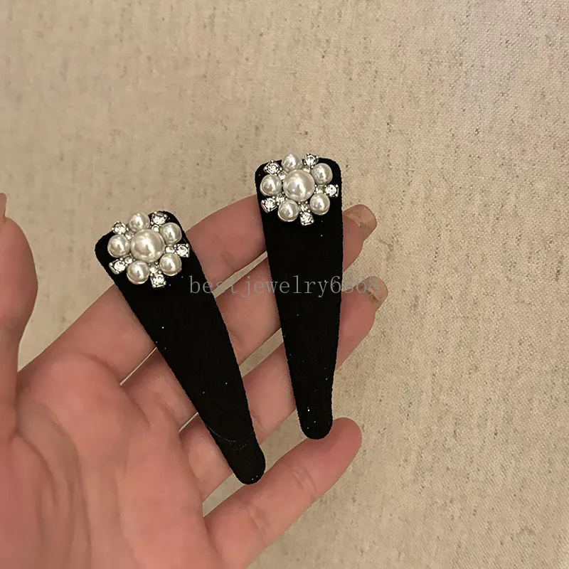 Flequillo fino y brillante de perlas Vintage para mujer, Clip Bb de pelo roto, Clip LATERAL versátil de alta calidad, accesorios para el cabello